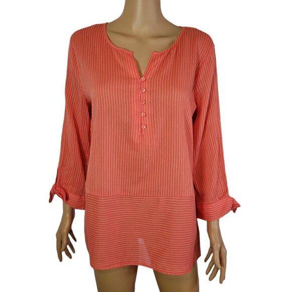 Liz Claiborne Striped Tunic Top (Size S) - Picture 1 of 7